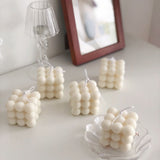 Cube Soy Wax White Candle