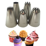 LARGE RUSSIAN ICING PIPING PASTRY NOZZLE 5PCS / SET